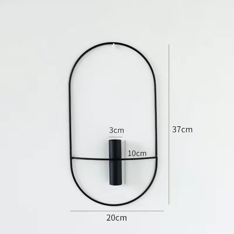 Настенная цветочная композиция, металлическая подставка для цветов, настенное украшение, подвесное цветочное устройство для комнаты, балкона чёрный