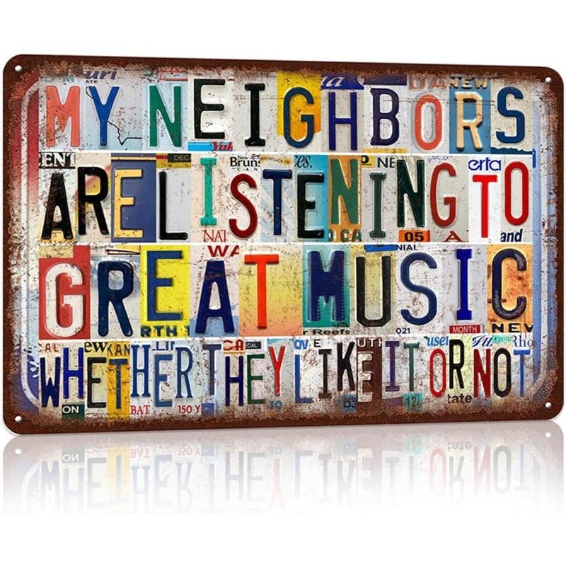 "Live" Word Metal Sign, Retro Wall Art Decor