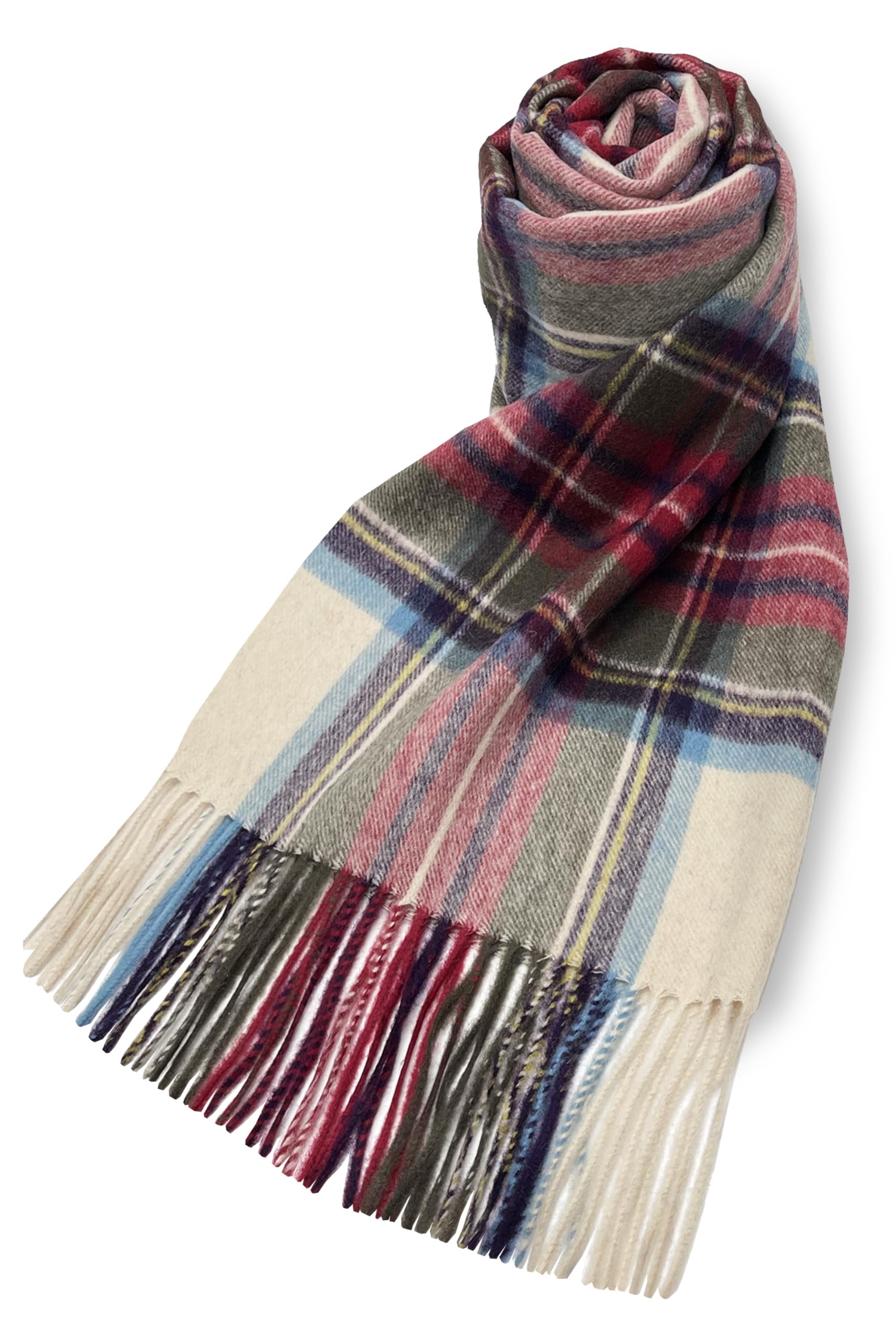 

Vita Natur Кашемир Смесовая Шерсть Крупная Клетка 95% Шерсть, 5% Столе, (190см 60см), (Бежевый Стюарт)