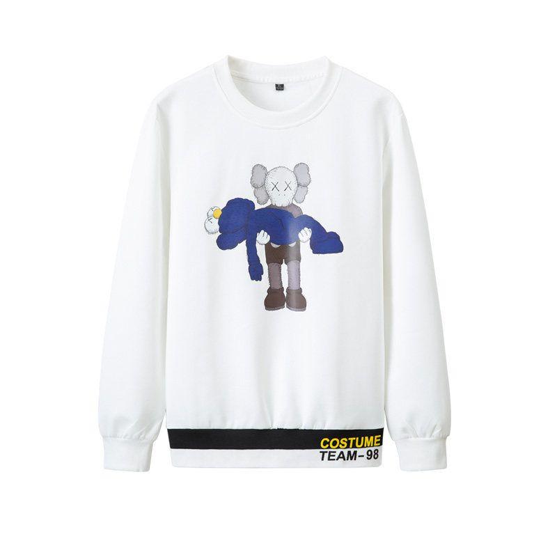 

Paper Crane Men s round Collar Sweater Male 2023 New Arrival Fashion Trend Cartoon Large Print Tops Male Hmw15288 01C White M