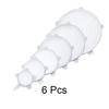 Stretchable Silicone Lids - Set of 6 - White - Reusable - Universal Sizes
