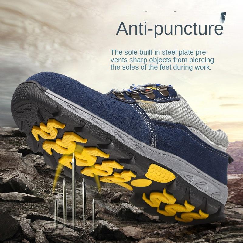 Labor Insurance Shoes Men's Anti-smashing and Anti-piercing Wear-resistant and Non-slip Fashion Safety Protective Shoes