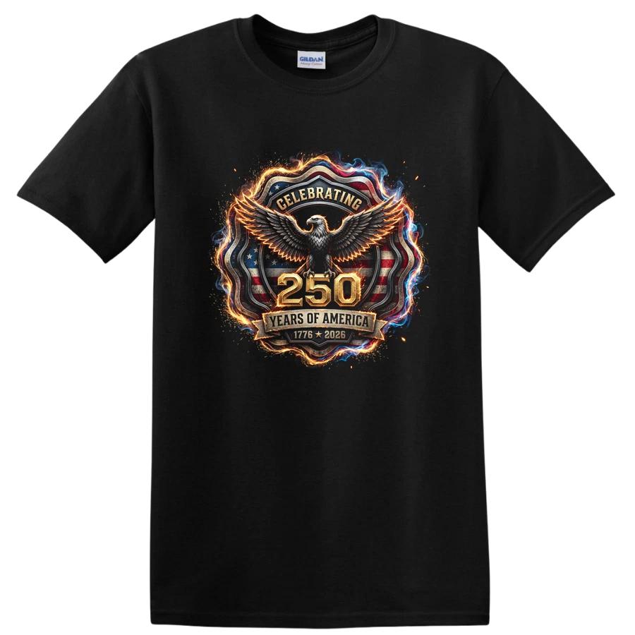 Celebrating 250 Years of America Eagle T Shirt Vintage Patriotic Tee 1776 2026 XXL