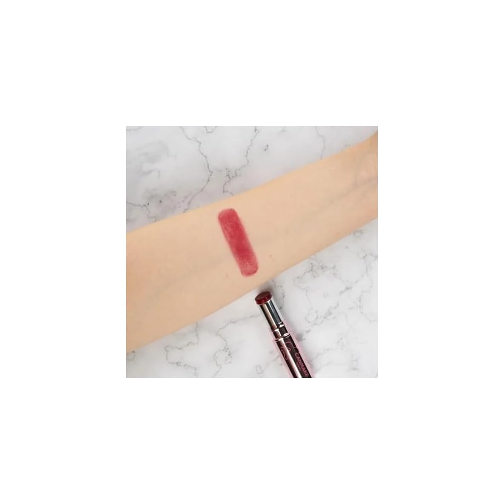 Canmake Lustrous Veil Rouge 04 Cherry Parfait 3g Moisturizing Lipstick Glossy Finish Vibrant Color Cherry Red