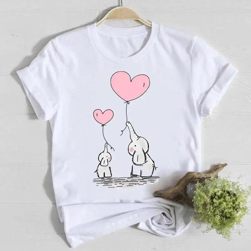 Short Sleeve Casual Tee Top Avocado Lovely Style Shirt Lady Clothes Fashion Tshirt Summer Female T Women Graphic T-shirts