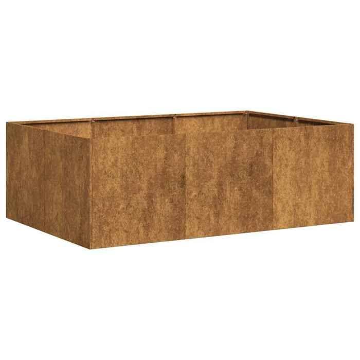 VidaXL Jardinière rouillé 120x80x40 cm acier inoxydable, pot de fleurs, support de plantes, lit surélevé, support de 860751