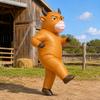 Inflatable Cow Costume for Halloween Party Photo Prop Creative Role Play Walking Outfit