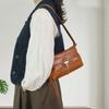 The First Layer Of Crystal Cowhide Baguette Bag, Underarm Bag, Niche High-End Feeling, Shoulder Messenger Women'S Bag, Genuine Leather Commuter Bag.