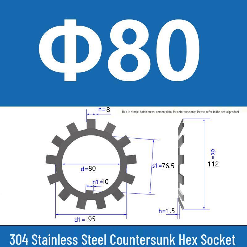 304 Stainless Steel Locking Stop Washer Nut, Round, DIN5406, In Stock
