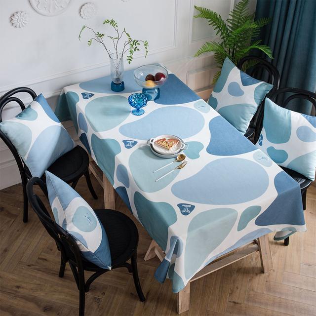 

Скатерть прямоугольная с рисунком булыжников полиэстеровые скатерти водонепроницаемые скатерти для свадьбы для обеденного стола вечеринка событие 60x60cm синий
