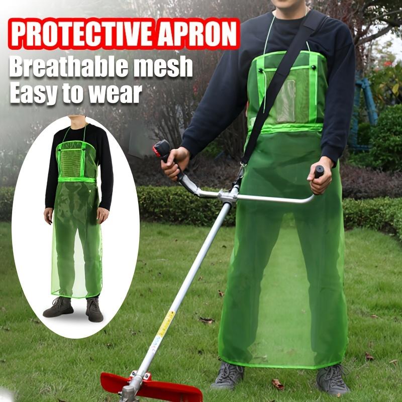 Breathable Mesh Garden Apron with Pockets - 1pc Unisex Outdoor Work Apron, Full Coverage Practical Safety Apron for Lawn Care