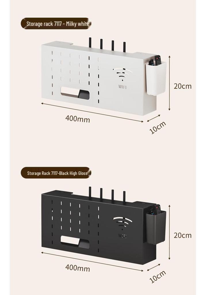 WiFi Wall TV Mount & Router Shelf - No-Punch Bracket Stand