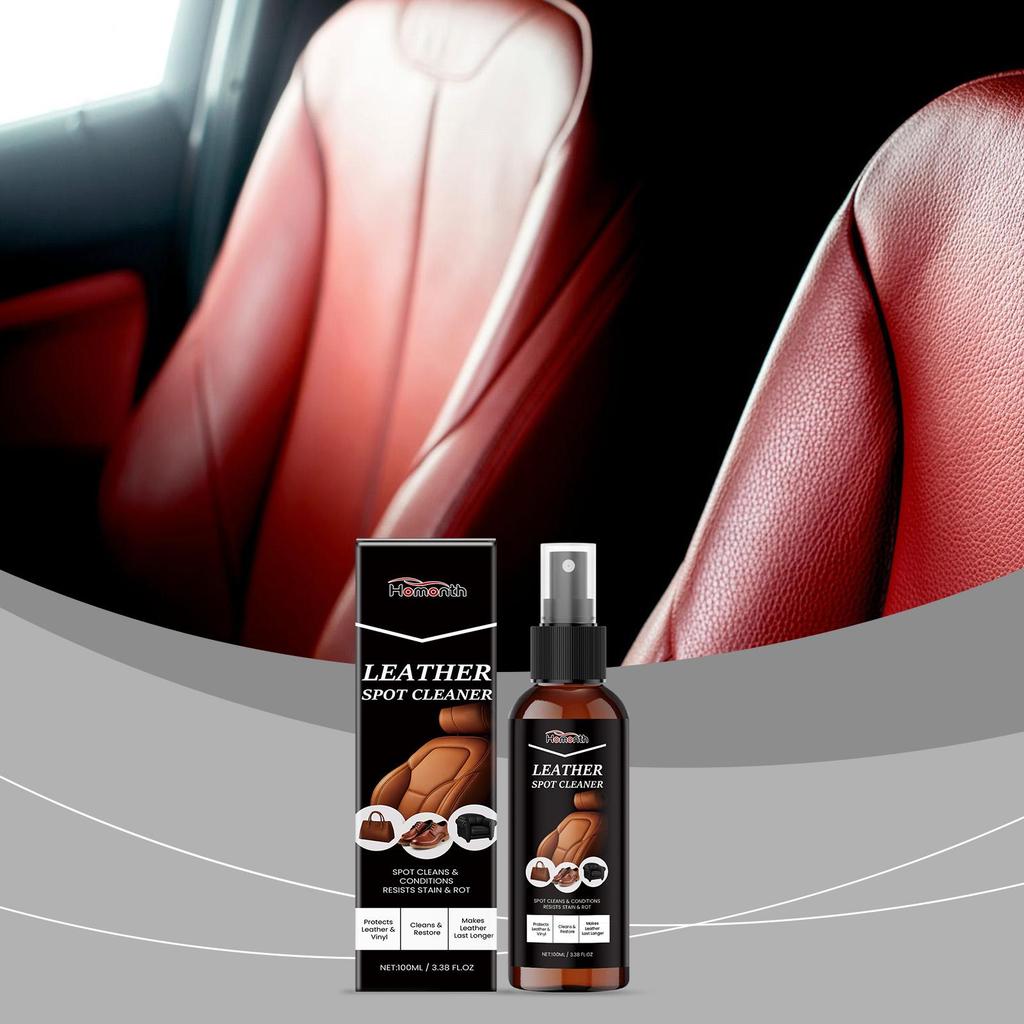 Homonth Multi-Functional Leather Cleaner Car Cleaning and Stain Removal Universal Leather Care and Restoration Suitable for Car Leather 100ml
