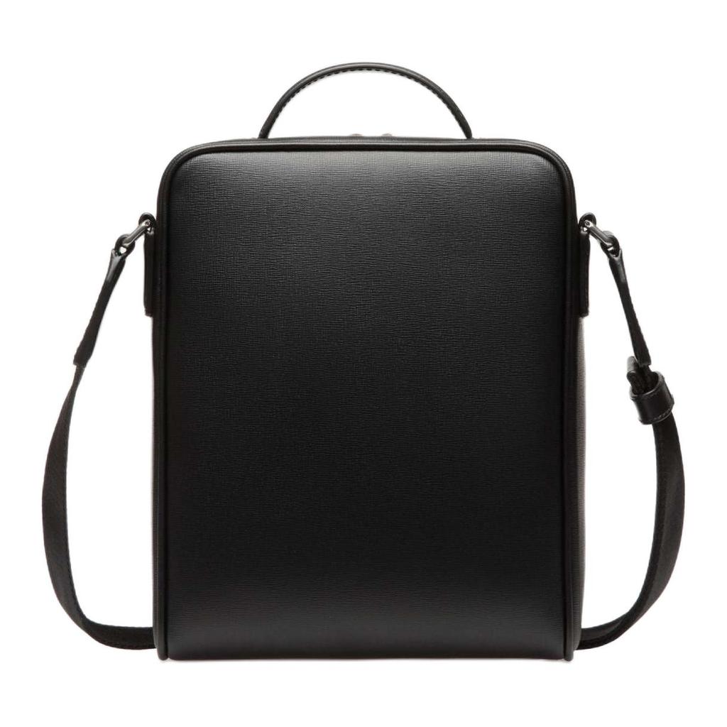 Bally Mythos Palladium Metal Accessories Recycled Cowhide Shoulder Crossbody Bag Men bags Black 6308448