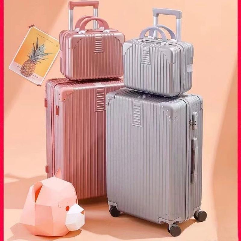 Women's Durable Trolley Suitcase with Combination Lock and Silent Universal Wheels