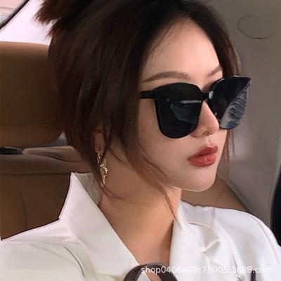 G Family's New Sunglasses Women's Large Frame Square Style Black Large Face Slimming High-end Glasses Sunglasses Round Face