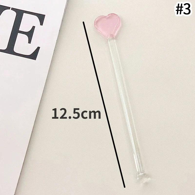 

1PC Скляний стрижень для перемішування Прозорі палички для змішування Зелена мила ручка Мішалка Кава Коктейльні палички Міксер для напоїв Muddler для домашньої вечірки