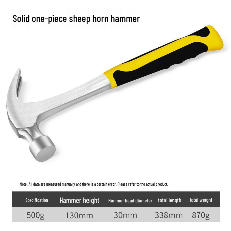 Multifunktionaler achteckiger Nagelhammer mit Widderhornkralle für die Holzbearbeitung