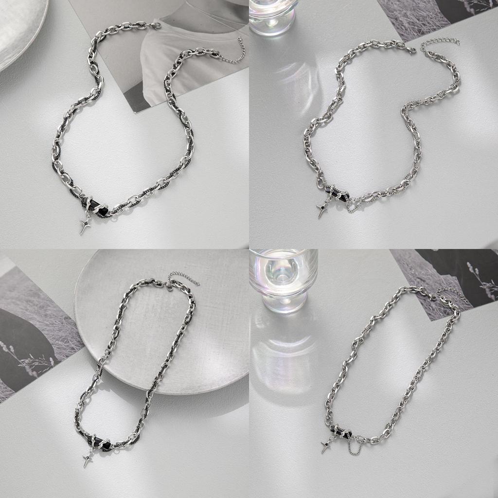 Jewelry Black Forest Necklace With Titanium Chain For Couples Female Decoration