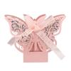 50Pcs/Set Hollow Butterfly Gift Paper Boxes Creative Laser Cutting Wedding candy box Dragee Box Cookie Carton Wrapping Package