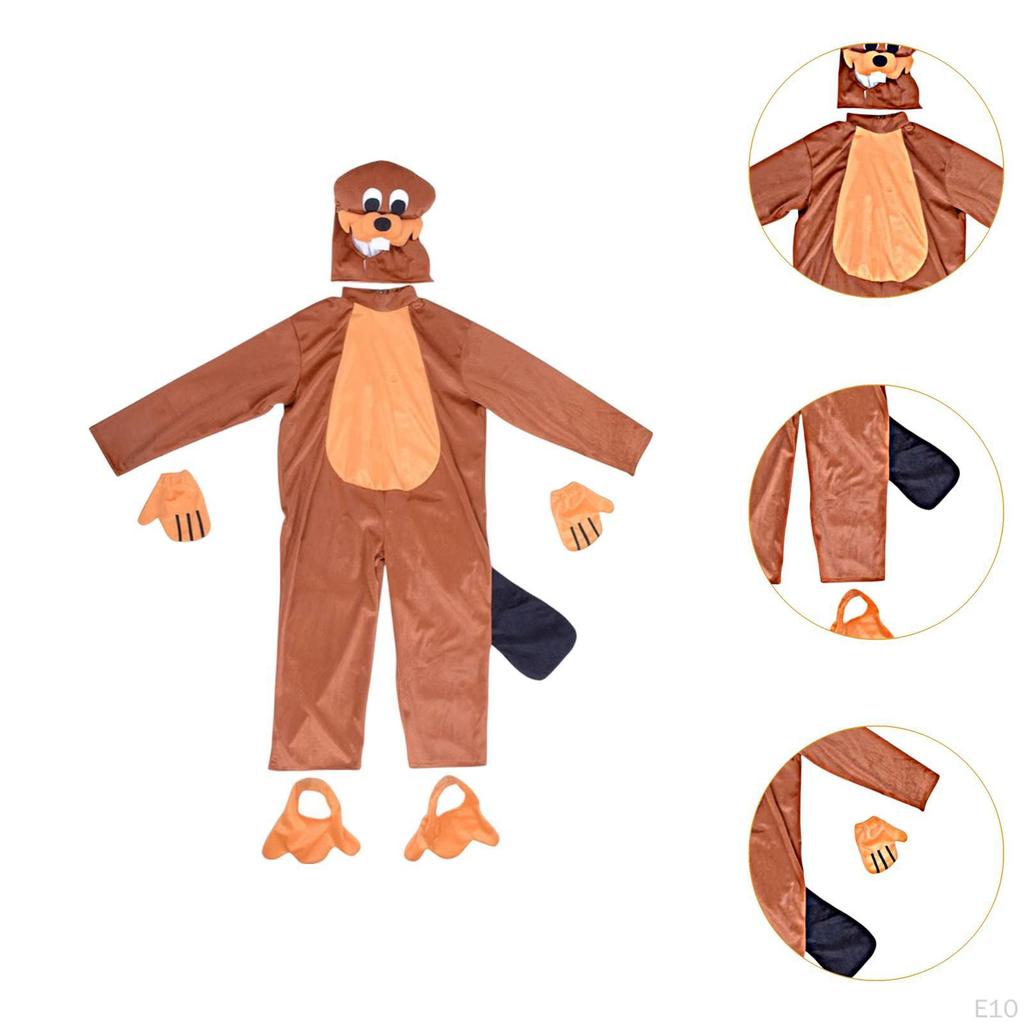 Costum Vidră de Râu pentru Copii Articole de Cosplay pentru Petrecere Performanță pe Scenă