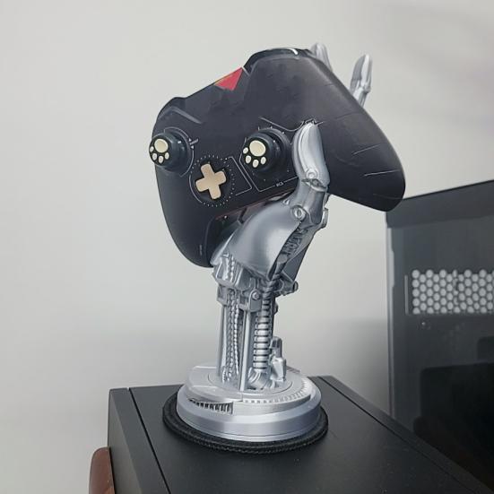 Game Controller Holder Stand 3D Printed Universal Gaming Headphone Controller Stand Mechanical Hand Statue