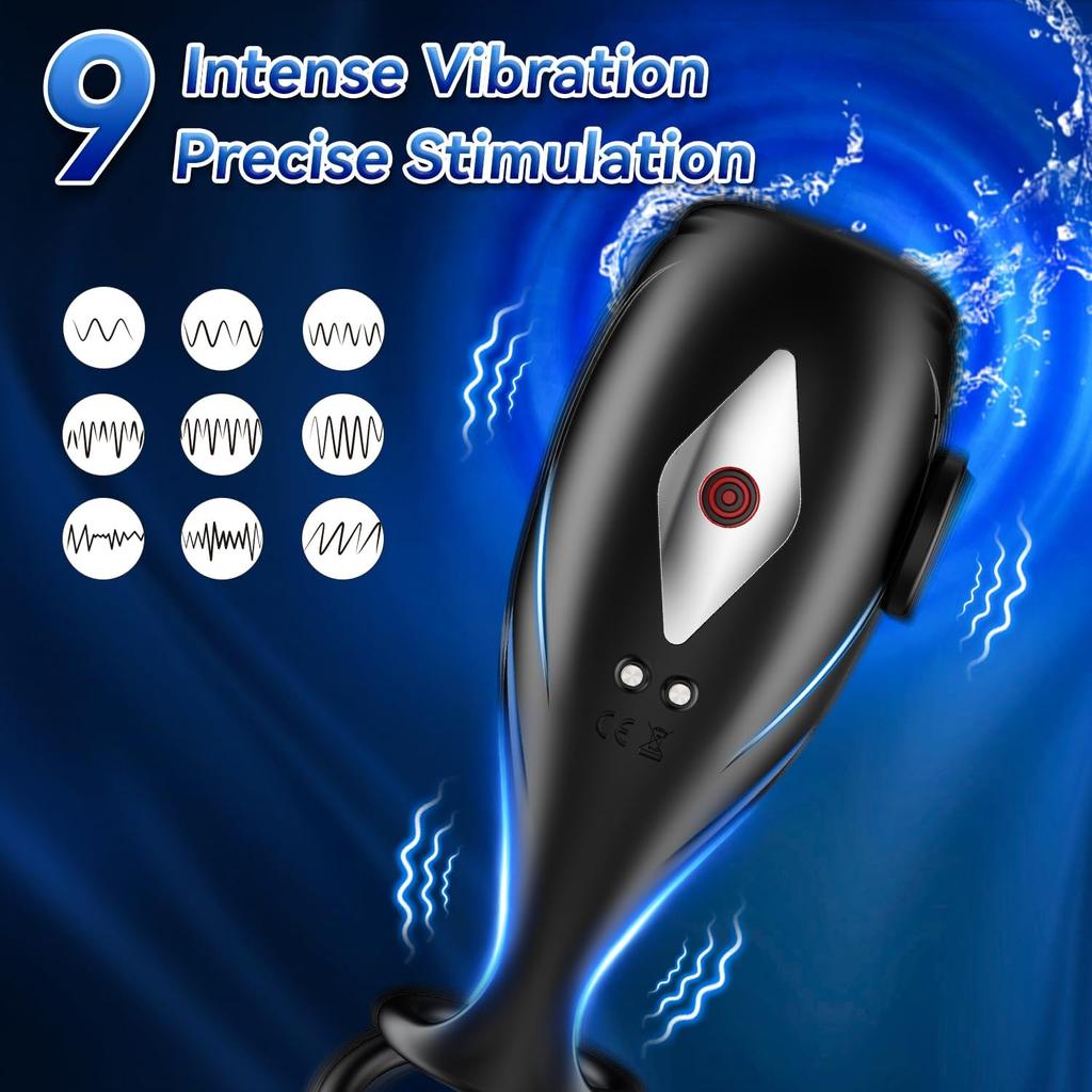 Male Sex Toys for Men, Penis Vibrators, Male Masturbators, Stroker Toys with Penis Rings for Men, Erection, Remote Control App, Vibrator