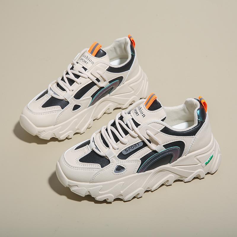 Fashion Sneakers Women Lace Up Flats Ladies Outdoor Running Walking Shoes Comfortable Breathable Female Footwear Big Size Zapatos Mujer