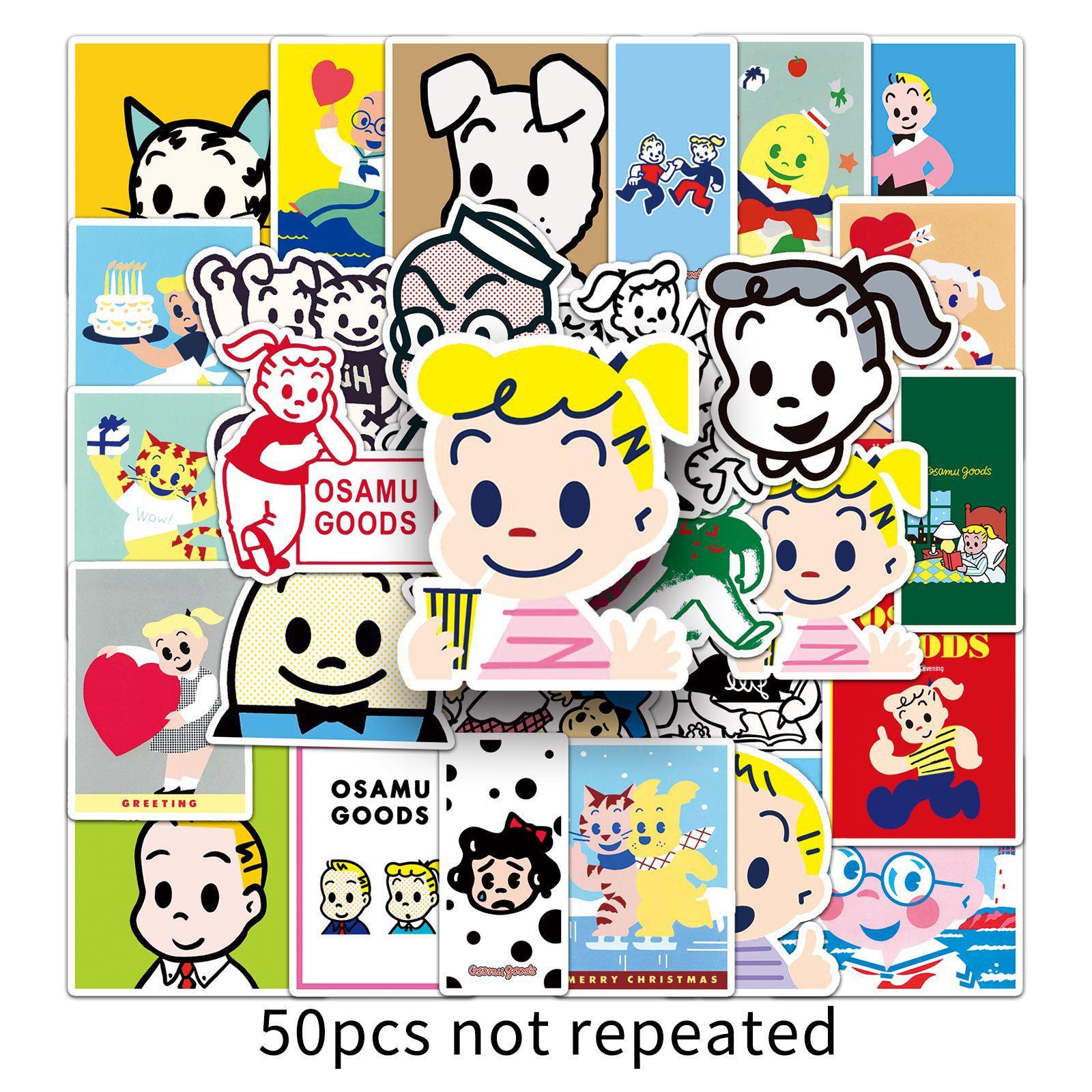 50 Japanese Trendy Brand Planner Stickers - Cute, Cartoon, Waterproof for Phone Cases, Notebooks, and Luggage