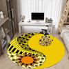 1pc Yin Yang Symbol Chair Carpet for Office, Round Non Slip Durable Large Size Office Carpet, Suitable for Office