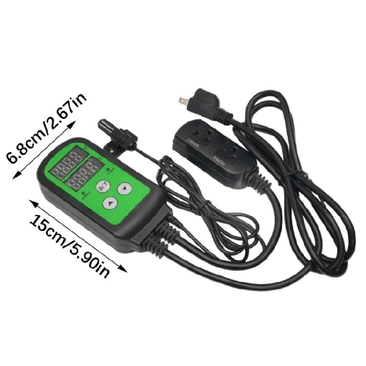 Energieeffizienter 1200W Feuchtigkeitsregler 110V mit LCD-Display Geeignet für Gewächshaus-Klimaregulierung & Grow-Zelte