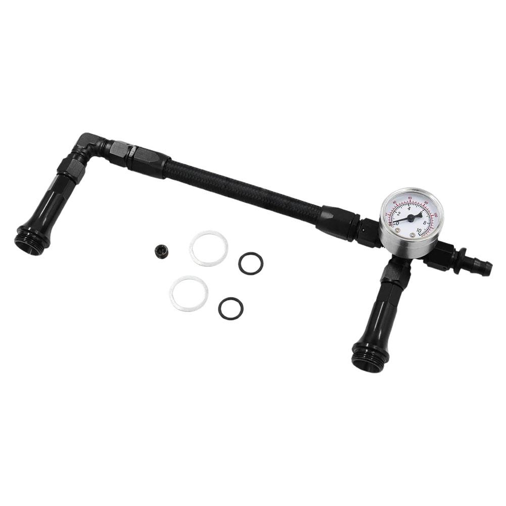 AN6 Dual Feed Fuel Line Kits Practical With Pressure Gauge 4150 Carburetor For Automobile Vehicle Truck Attachments H6T0