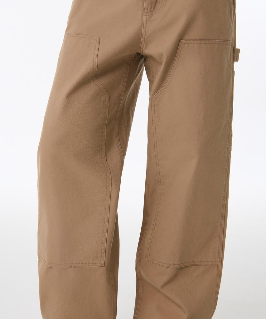 Musinsa Standard Canvas Regular Fit Double Knee Carpenter Pants [Beige]