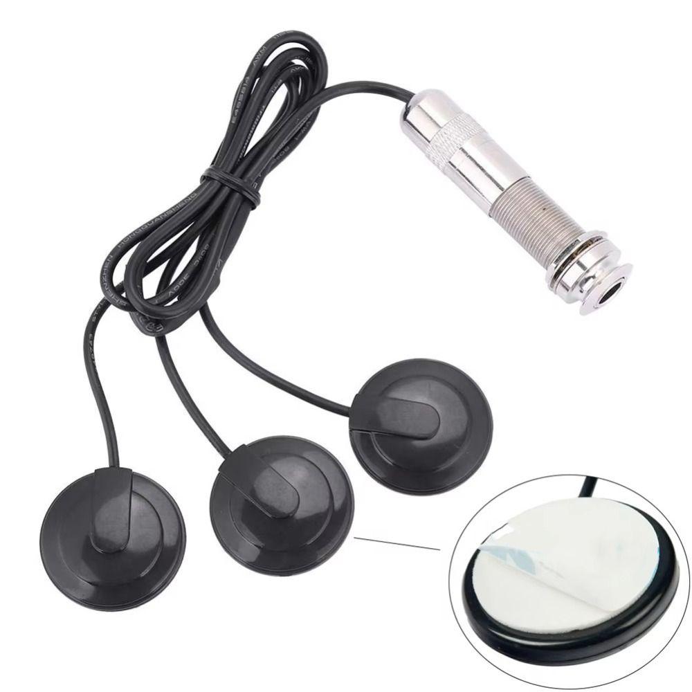 Piezo Contact Karimba Thumb Pickup 3-in-1 Transducer Pickups Guitar Picks Guitar Violin Ukulele