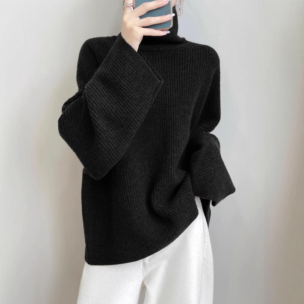 Autumn/Winter High Neck Loose Wool Sweater for Women, 2026 Style