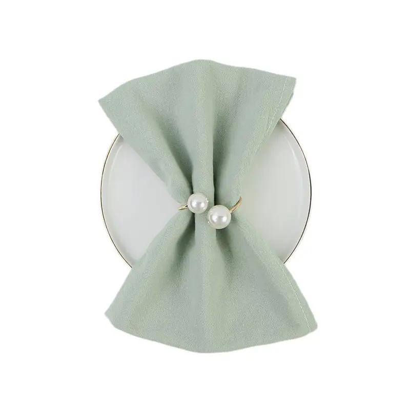 20PC Christmas Green Red Cotton Cloth Napkins 30X45cm Dinner Washable Napkins With Hemmed Edges For Restaurant Wedding And Hotel
