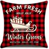 Festive Christmas Cushion Cover - Warm Patterned Pillowcase for Sofa, Bedside, Living Room, and Car