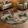 Tree Hole Staircase Circular Carpet Visual 3D Plant Flower Anti Slip Door Mat Living Room Bedroom Kitchen Decoration Rug