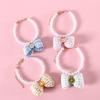 Adjustable Pet Necklace With Pearl Grid Bow Pendant Floral Daisy Design Dogs Cats Princess Birthday Accessory