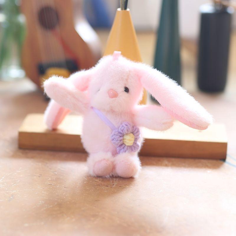 Cute Adorable Plush Bunny Keychain Soft Toy Cartoon Bag Hanging Decor Accessory