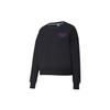 Sport Crew Logo Print Pullover Sweatshirt Damen Oberteile Schwarz 598128-01