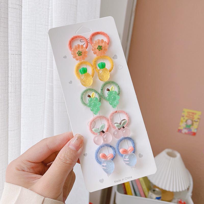 Soft Cartoon Elastic Hair Ties for Kids - Gentle, Non-Pulling Rubber Bands