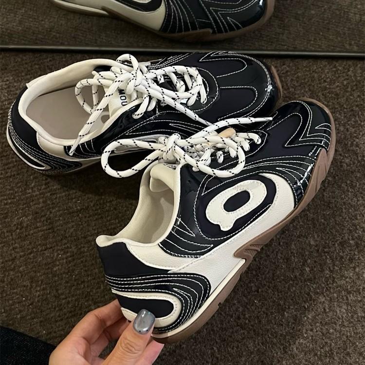 Retro Versatile Baseball Moral Training Shoes Women's 2025 Summer New Breathable Thin-soled Casual Sports Racing Forrest Gump Shoes