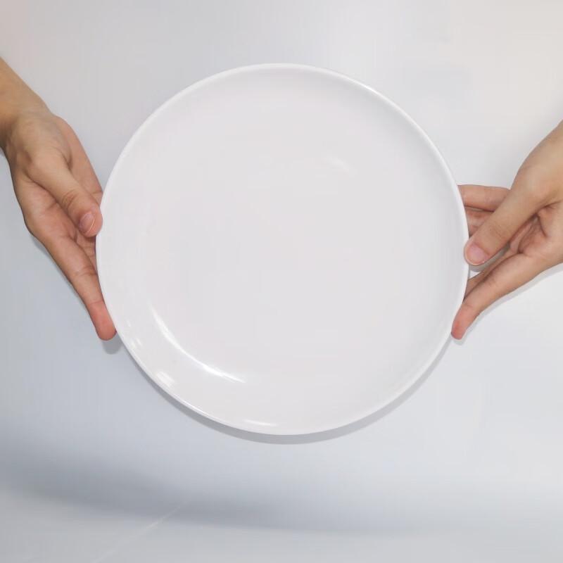 Maidekai A5 Melamina per Alimenti 8 Pollici Profondi Piatto Piano Rotondo (Confezione da 10)