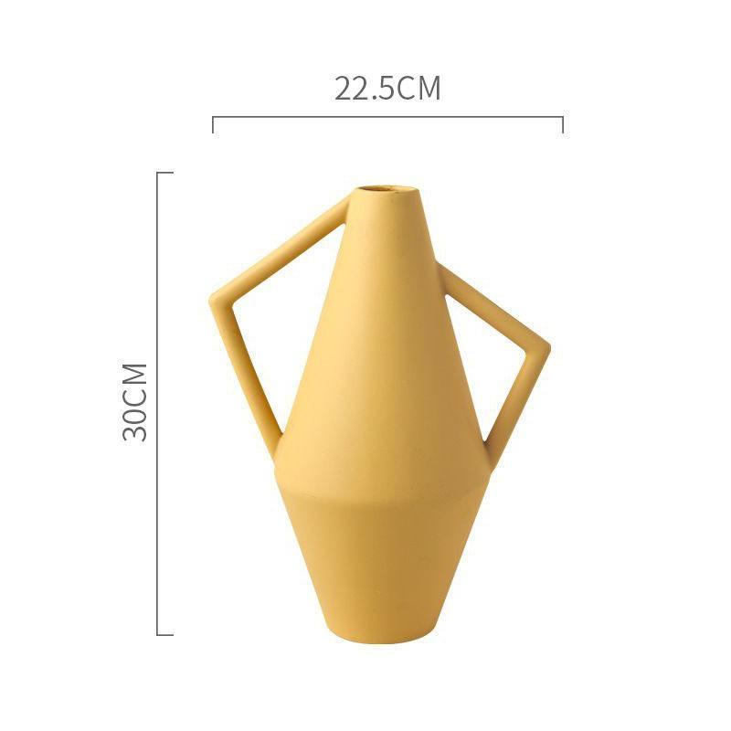 Nordic Creative Morandi Hand In Hand Vase Double Handle Vase Ornaments Home Model Room Ins Style Flower Arrangement Device
