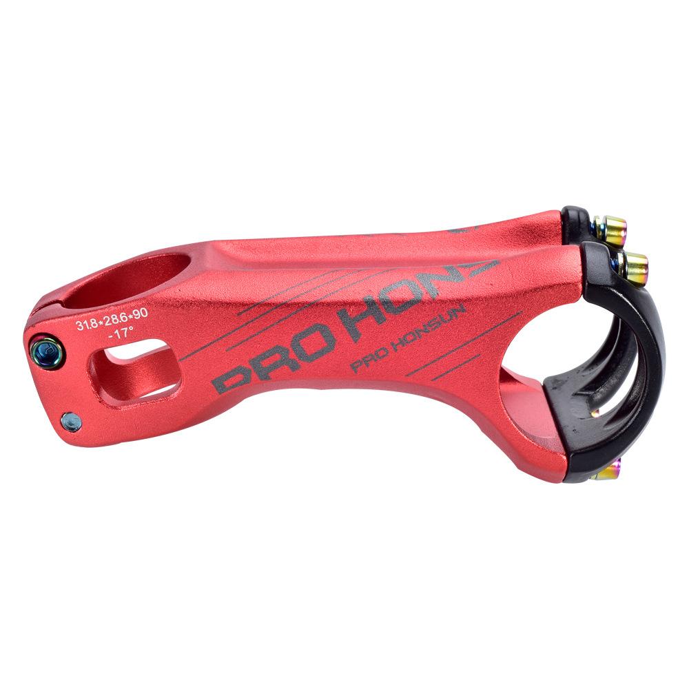 Mountainbike-Vorbau, -17 Grad, Aluminiumlegierung, 70 mm/90 mm, negativer Winkel