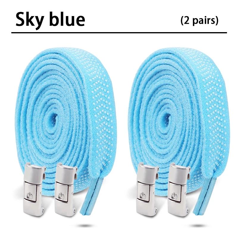 2 Paar 8 MM Breedte Elastische Schoenveters Sneakers Drukknop Veters Zonder Strikken Kinderen Volwassenen Geen Strik Schoenveters voor Schoenen Accessoires
