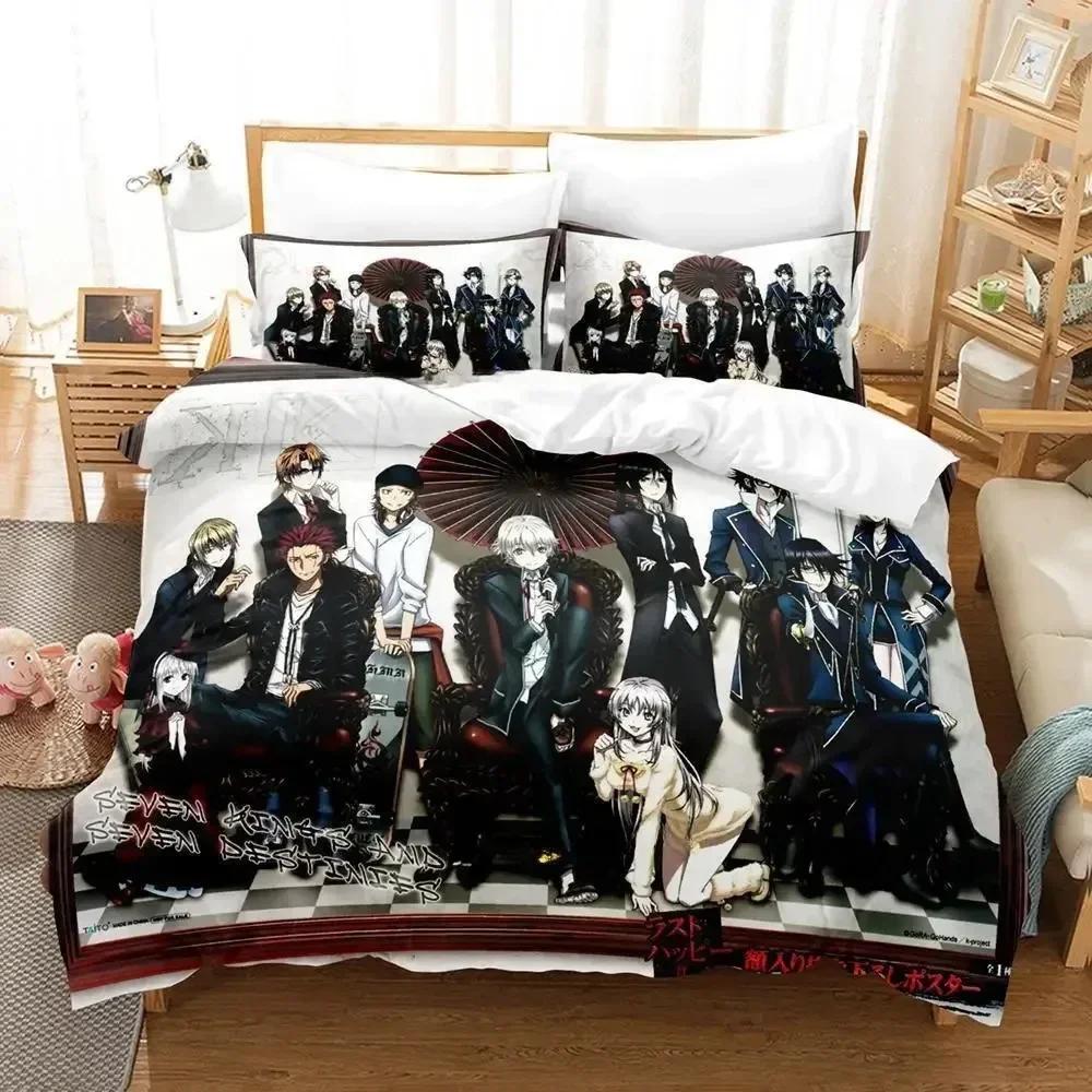 Anime K Project Mikoto Suoh No Blood! No Bone! No Ash! Bedding Set Single Twin Full Queen King Size Bed Set Adult Kid Bedroom
