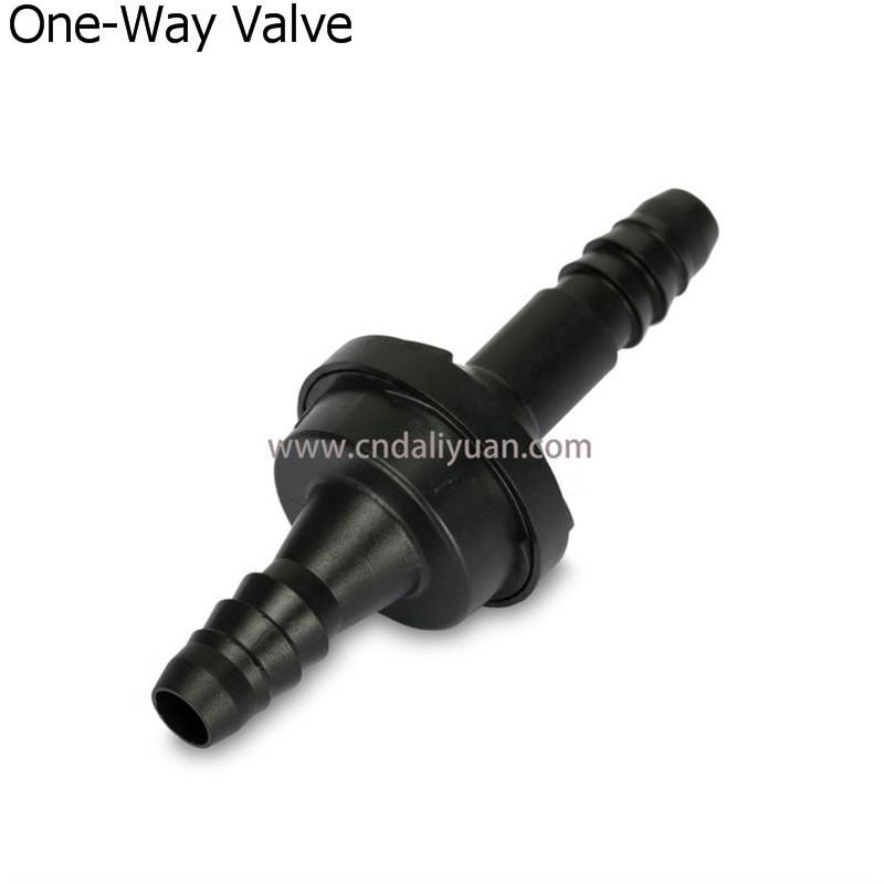 High Quality ID8 Black One-way Valve Non-return Valve Plastic One Way Valve Air Pump Vacuum Check Valve for Car 2pcs a Lot