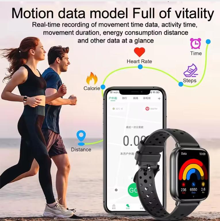 2025 New Smart Watch Women Gift 1.83“ HD Screen GPS Track Heart Rate Monitor Waterproof BT Call Sport Smartwatch